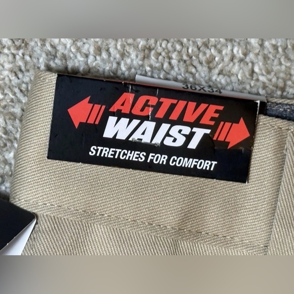 NEW MENS 36x34 DICKIES ORIGINAL 874 FLEX WORK PANTS KHAKI Cooling Waist Stretch - Picture 10 of 11